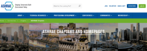 Home page for chapters for ASHRAE
